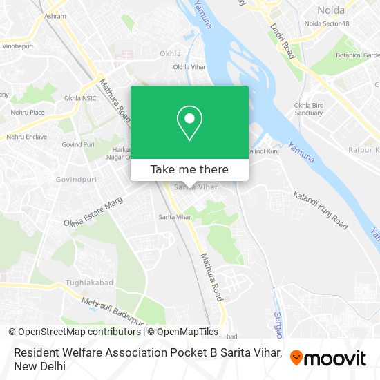 Resident Welfare Association Pocket B Sarita Vihar map