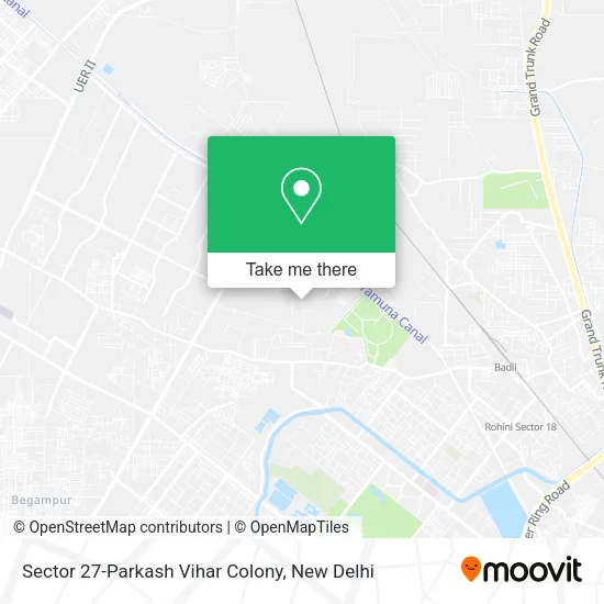 Sector 27-Parkash Vihar Colony map