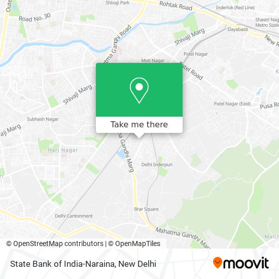 State Bank of India-Naraina map