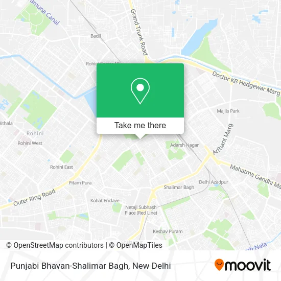 Punjabi Bhavan-Shalimar Bagh map