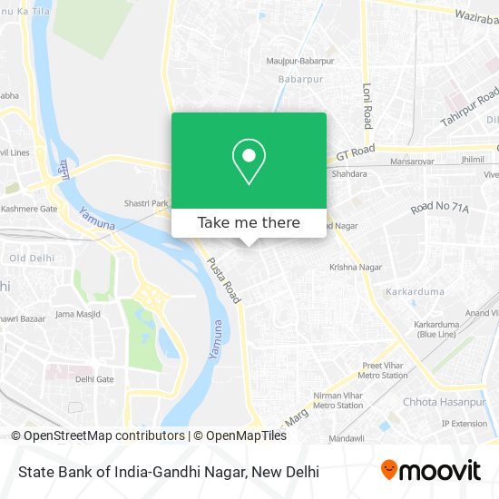 State Bank of India-Gandhi Nagar map