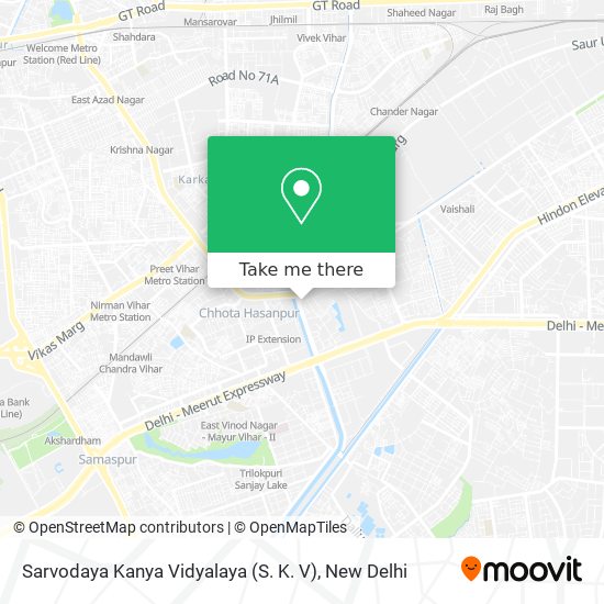 Sarvodaya Kanya Vidyalaya (S. K. V) map