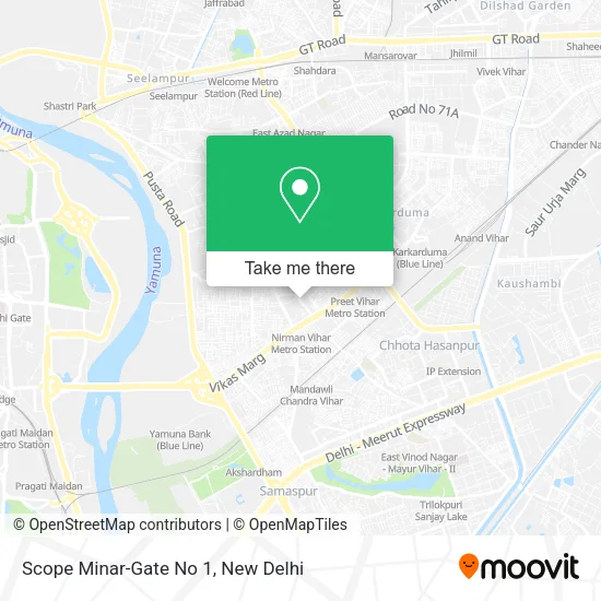 Scope Minar-Gate No 1 map