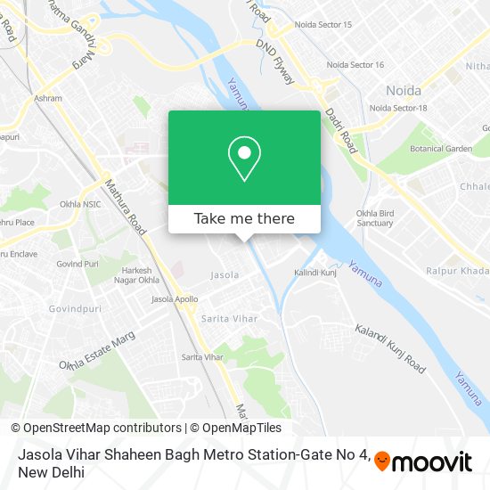 Jasola Vihar Shaheen Bagh Metro Station-Gate No 4 map
