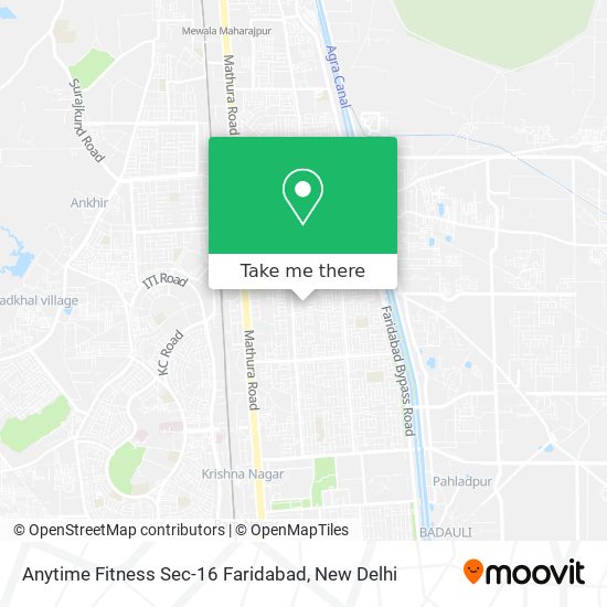 Anytime Fitness Sec-16 Faridabad map