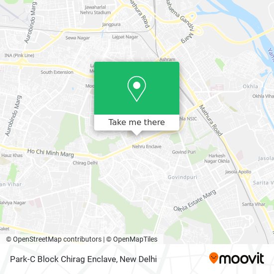 Park-C Block Chirag Enclave map