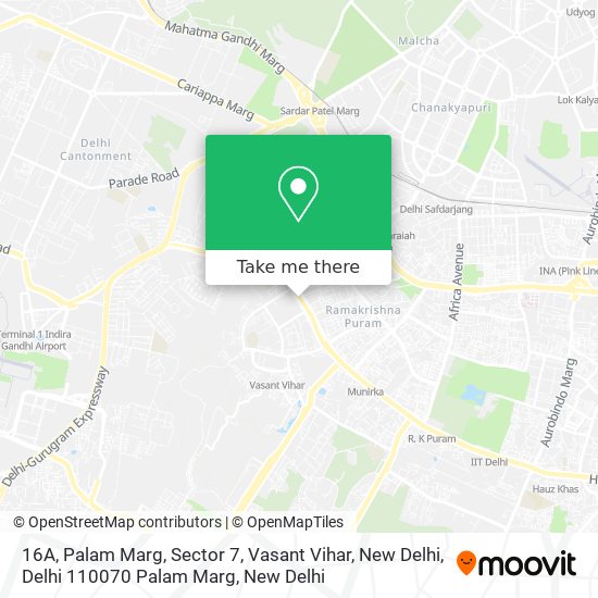16A, Palam Marg, Sector 7, Vasant Vihar, New Delhi, Delhi 110070 Palam Marg map