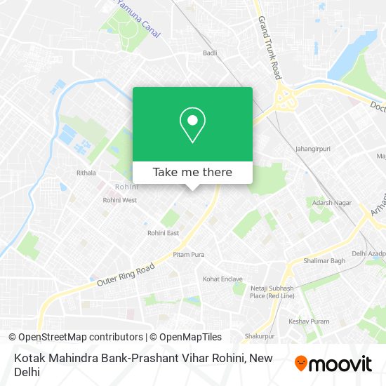 Kotak Mahindra Bank-Prashant Vihar Rohini map