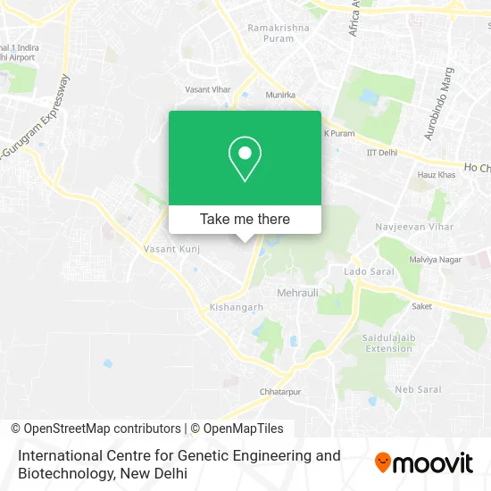 International Centre for Genetic Engineering and Biotechnology map