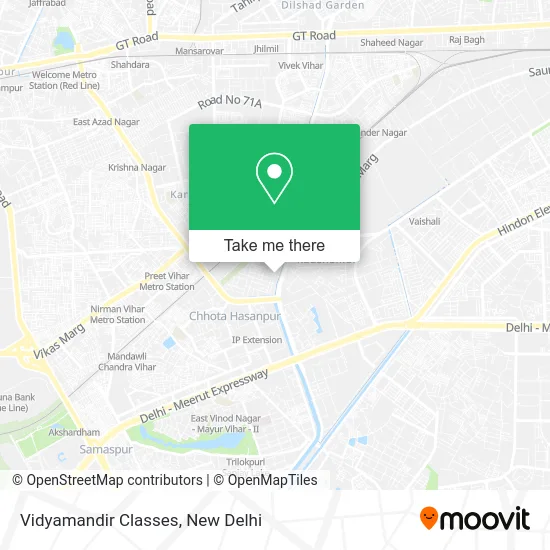 Vidyamandir Classes map