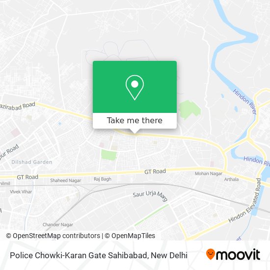 Police Chowki-Karan Gate Sahibabad map
