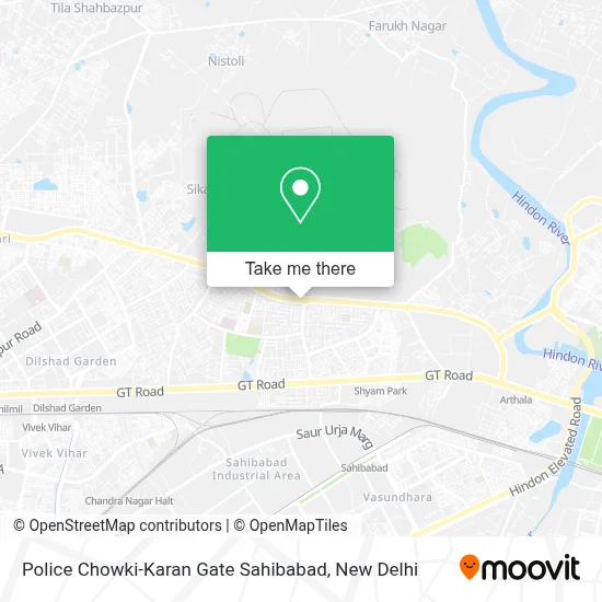 Police Chowki-Karan Gate Sahibabad map