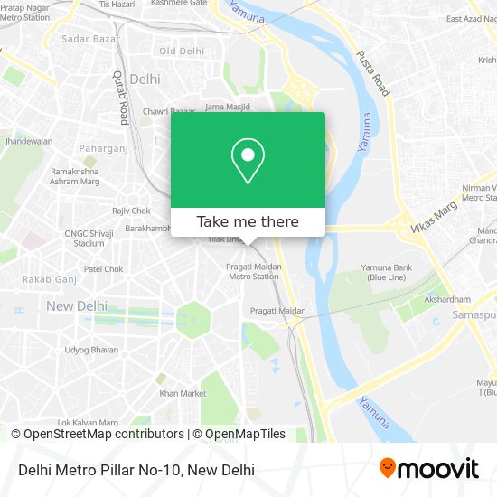 Delhi Metro Pillar No-10 map