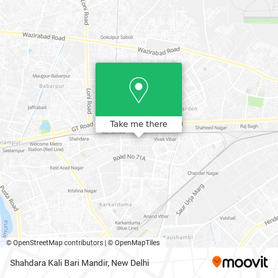 Shahdara Kali Bari Mandir map