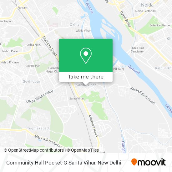 Community Hall Pocket-G Sarita Vihar map