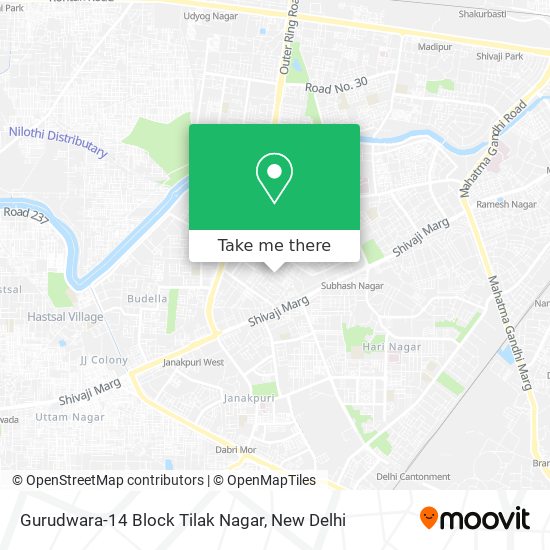 Gurudwara-14 Block Tilak Nagar map