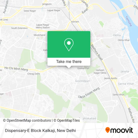 Dispensary-E Block Kalkaji map