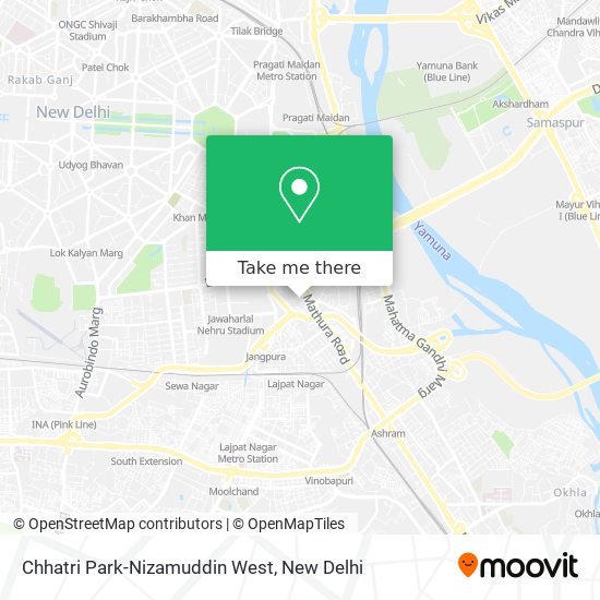 Chhatri Park-Nizamuddin West map