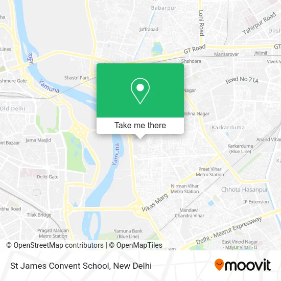 St James Convent School map