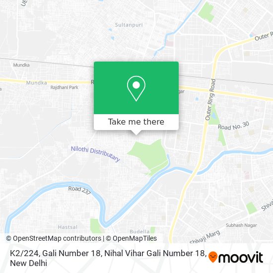 K2 / 224, Gali Number 18, Nihal Vihar Gali Number 18 map