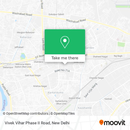 Vivek Vihar Phase II Road map