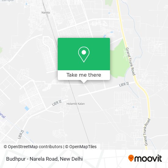 Budhpur - Narela Road map