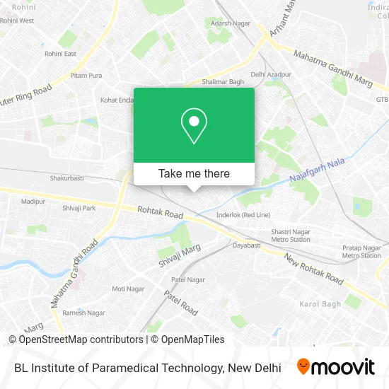 BL Institute of Paramedical Technology map