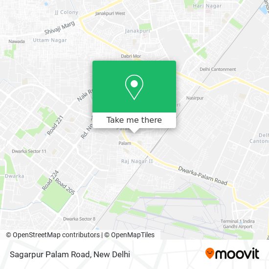 Sagarpur Palam Road map