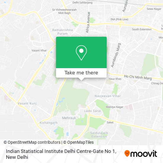 Indian Statistical Institute Delhi Centre-Gate No 1 map