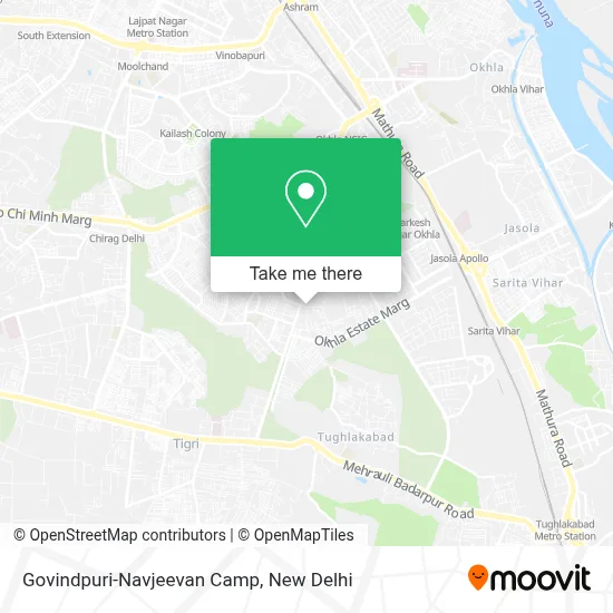 Govindpuri-Navjeevan Camp map