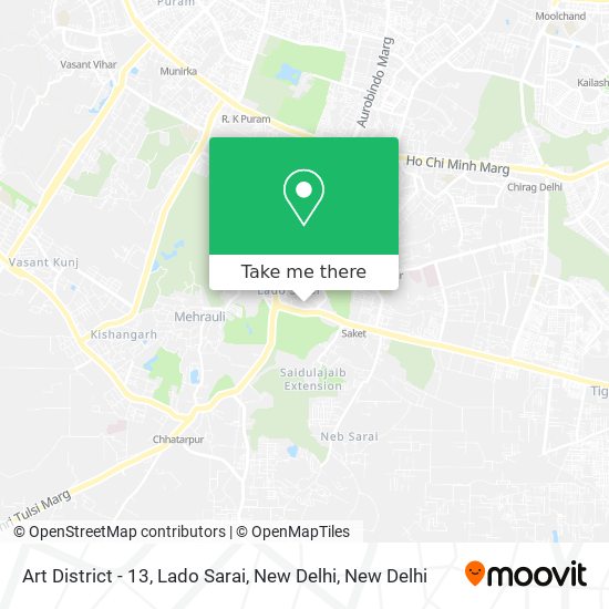 Art District - 13, Lado Sarai, New Delhi map