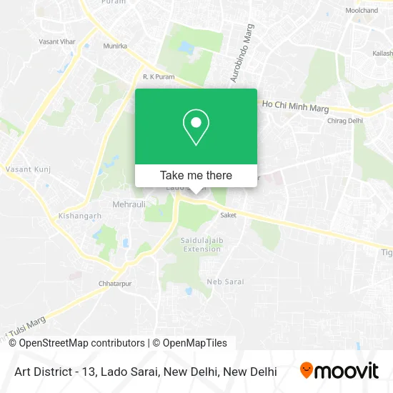 Art District - 13, Lado Sarai, New Delhi map