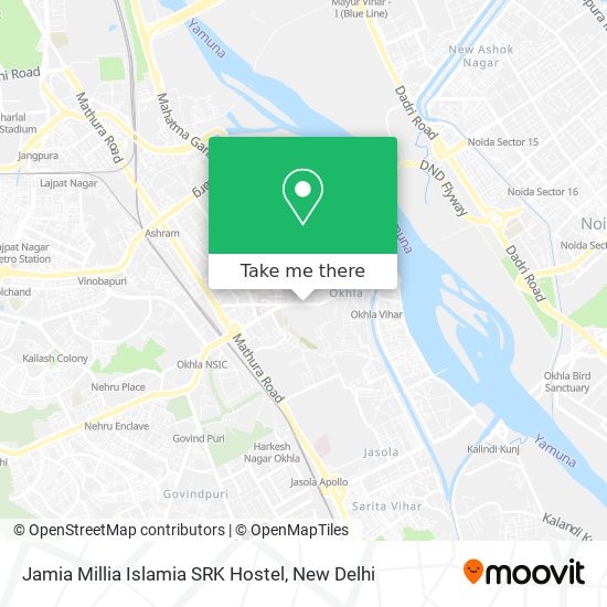 Jamia Millia Islamia SRK Hostel map
