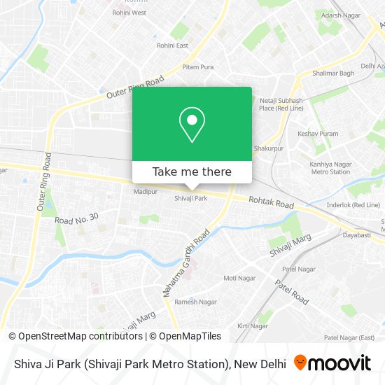 Shiva Ji Park (Shivaji Park Metro Station) map