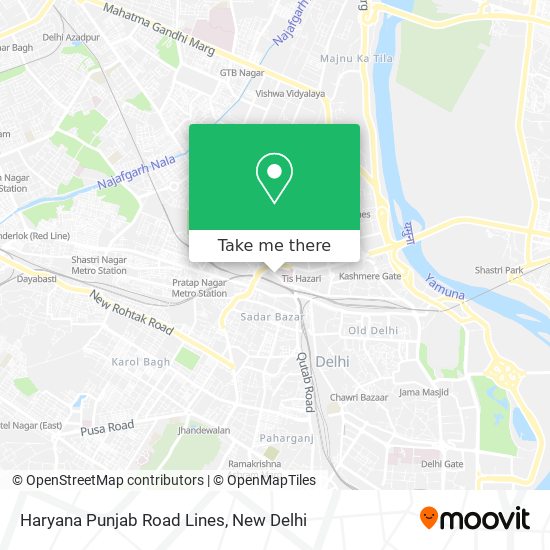 Haryana Punjab Road Lines map