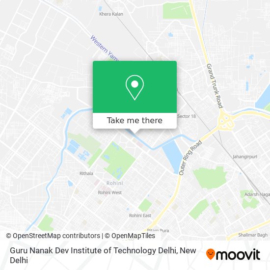 Guru Nanak Dev Institute of Technology Delhi map