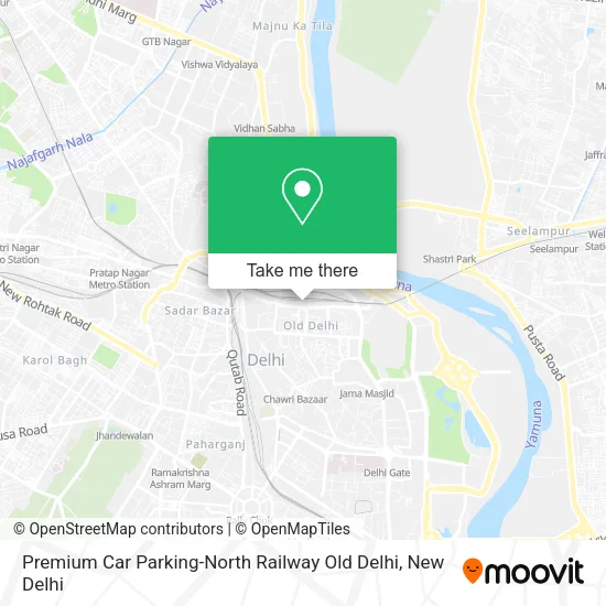 Premium Car Parking-North Railway Old Delhi map