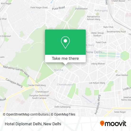 Hotel Diplomat Delhi map