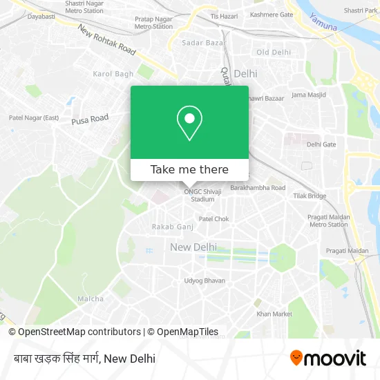 बाबा खड़क सिंह मार्ग map