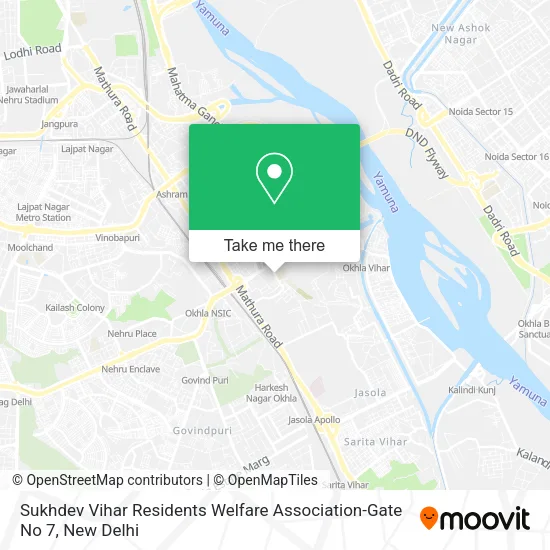 Sukhdev Vihar Residents Welfare Association-Gate No 7 map