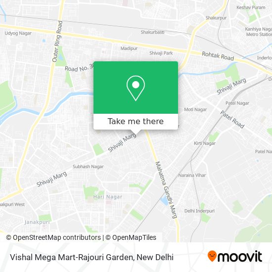 Vishal Mega Mart-Rajouri Garden map