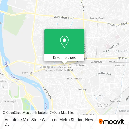 vodafone Mini Store-Welcome Metro Station map