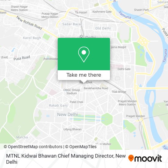 MTNL Kidwai Bhawan Chief Managing Director map