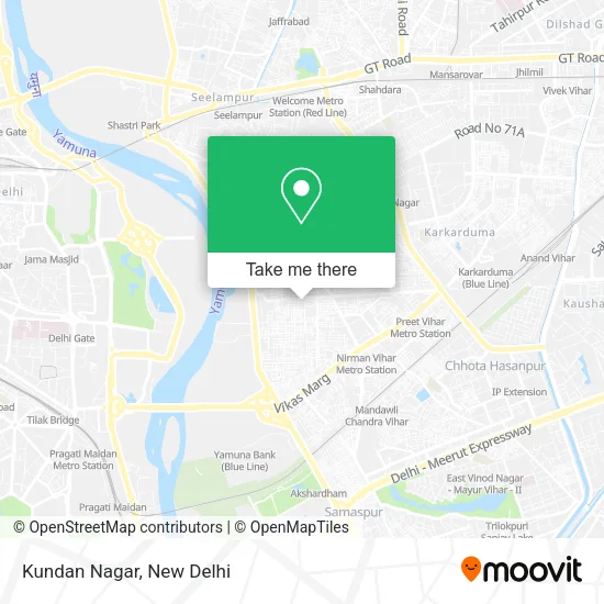 Kundan Nagar map