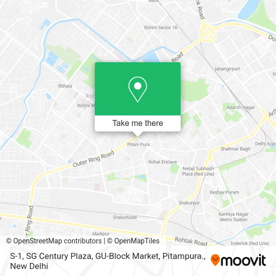 S-1, SG Century Plaza, GU-Block Market, Pitampura. map
