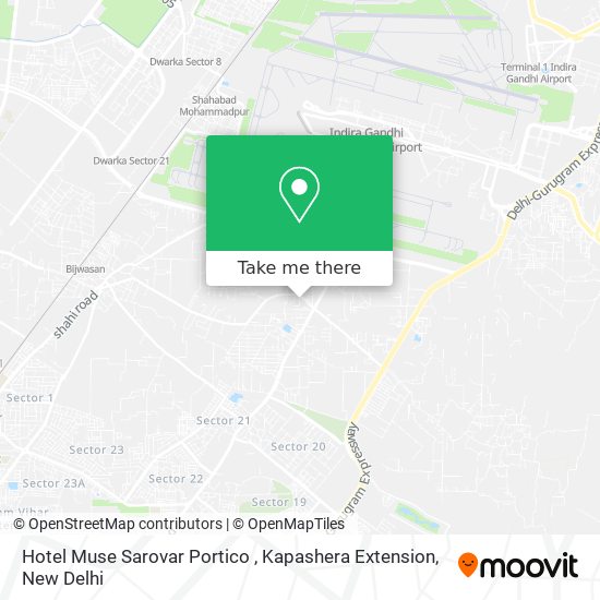 Hotel Muse Sarovar Portico , Kapashera Extension map
