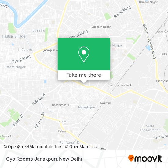 Oyo Rooms Janakpuri map