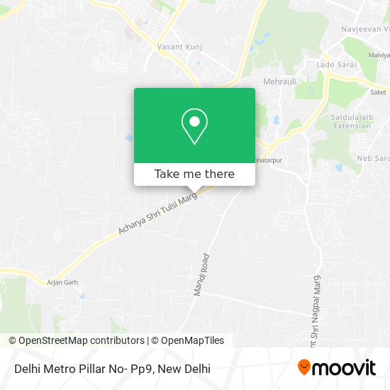 Delhi Metro Pillar No- Pp9 map