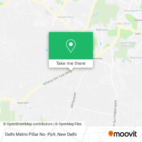 Delhi Metro Pillar No- Pp9 map