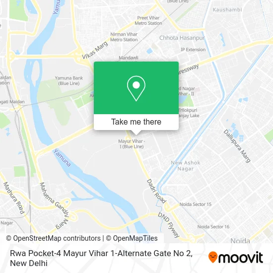 Rwa Pocket-4 Mayur Vihar 1-Alternate Gate No 2 map